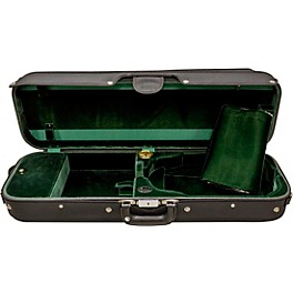 Bobelock B1002VS Oblong W... Bobelock B1002VS Oblong Woodshell Suspension Violin Case 4/4 Size Black Exterior, Green Interior