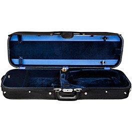 Bobelock B1002VS Oblong Wo... Bobelock B1002VS Oblong Woodshell Suspension Violin Case 4/4 Size Black Exterior, Blue Interior