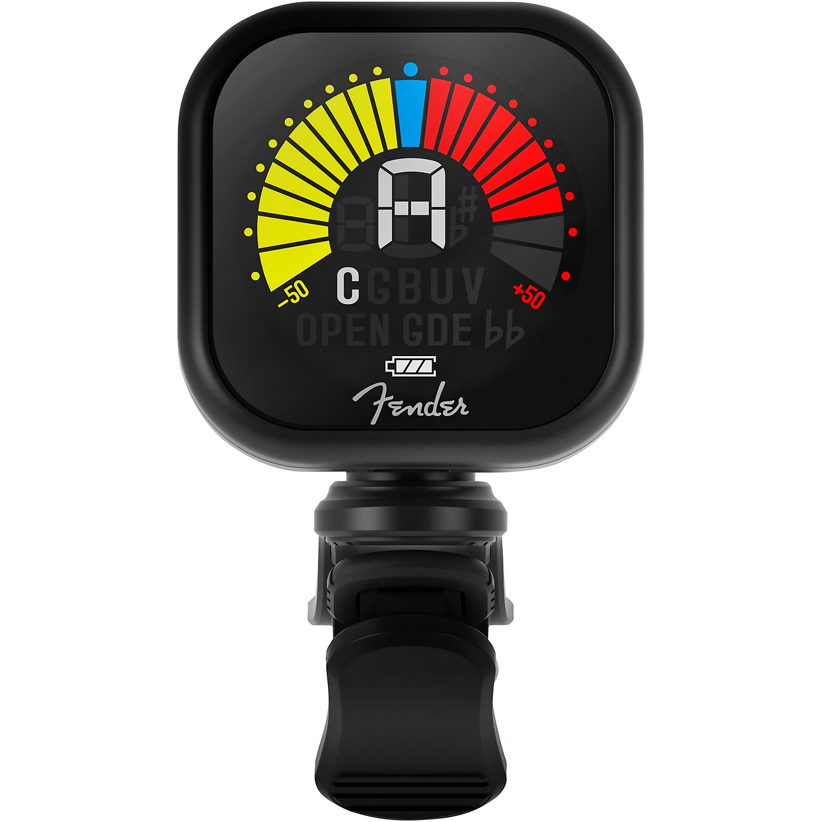Fender Flash USB Rechargeable Clip-On Tuner Black