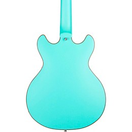 D'Angelico Deluxe Series Mini DC With USA Seymour Duncan Humbuckers Limited-Edition Semi-Hollow Electric Guitar Matte Surf Green