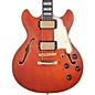 Open Box D'Angelico Deluxe Series Mini DC with USA Seymour Duncan Humbuckers Limited-Edition Semi-Hollow Electric Guitar Level 2 Matte Walnut 194744285103 thumbnail