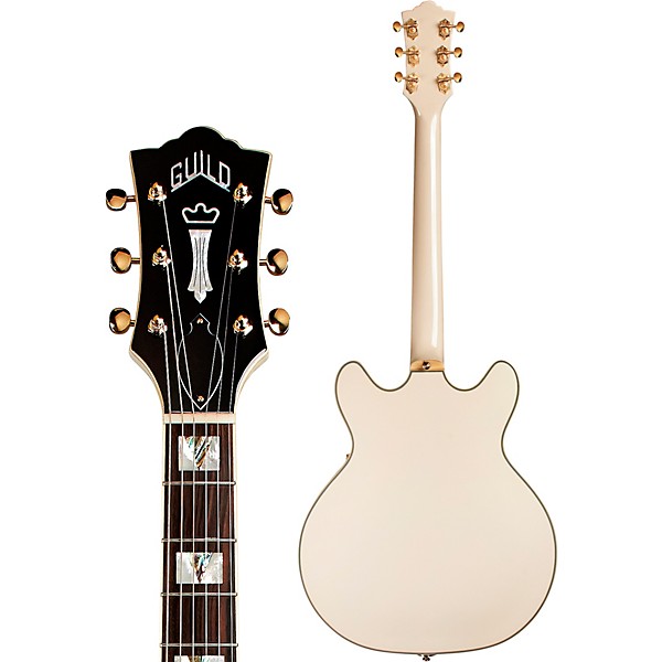 Guild Starfire VI Semi-Hollow Electric Guitar with Guild Vibrato Tailpiece Snowcrest White
