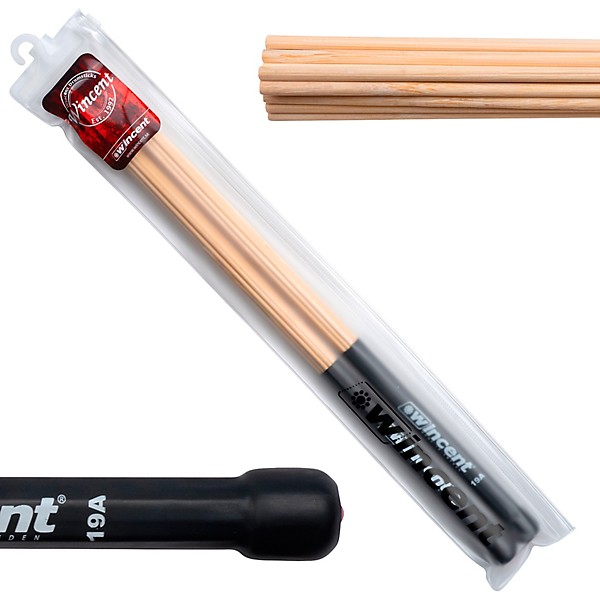 Wincent W19A Bamboo ClusterSticks, 19-Dowel with Adjustable O-ring(pair)