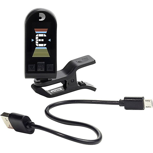 D'Addario Equinox USB Rechargeable Headstock Tuner Black