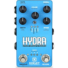 Open Box Keeley Hydra Stereo Reverb & Tremolo Effects Pedal Level 1 Rich Blue