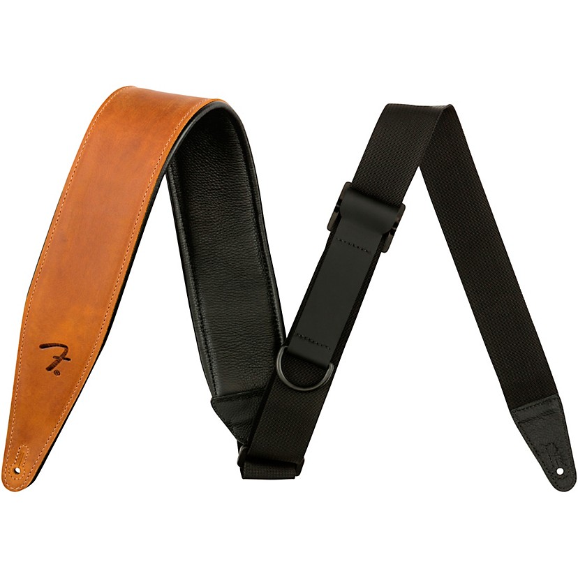 Fender(r) Right Height Leather Guitar Strap Cognac 2.5"