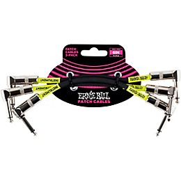 Ernie Ball Ernie Ball 6" Instrument Patch Cable 3-Pack 6 in. Black