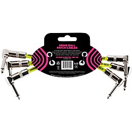 Ernie Ball Ernie Ball 6" Instrument Patch Cable 3-Pack 6 in. Black
