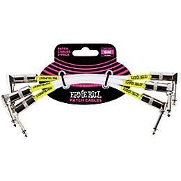 Ernie Ball Ernie Ball 6" Instrument Patch Cable 3-Pack 6 in. White