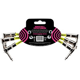 Ernie Ball Ernie Ball 6" Instrument Patch Cable 3-Pack 6 in. White