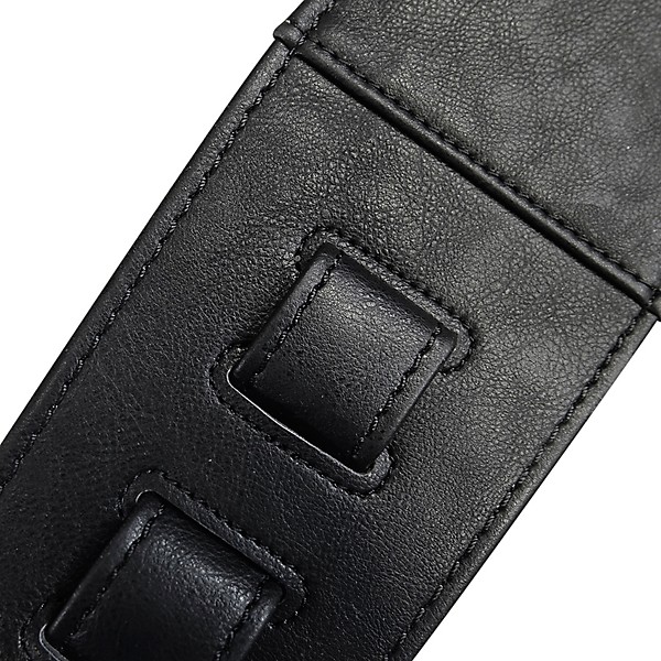 RICHTER Springbreak II Leatherette Guitar Strap Black 3.15 in.