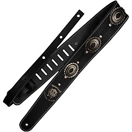 RICHTER Motorhead Artist Series 1565 Guitar Strap Black/Old Silver 2.36 in.