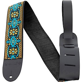 Martin 2" Retro Woven Guitar Strap Blue, Red and White Design Retro Martin 2" Retro Woven Guitar Strap Black and Gold