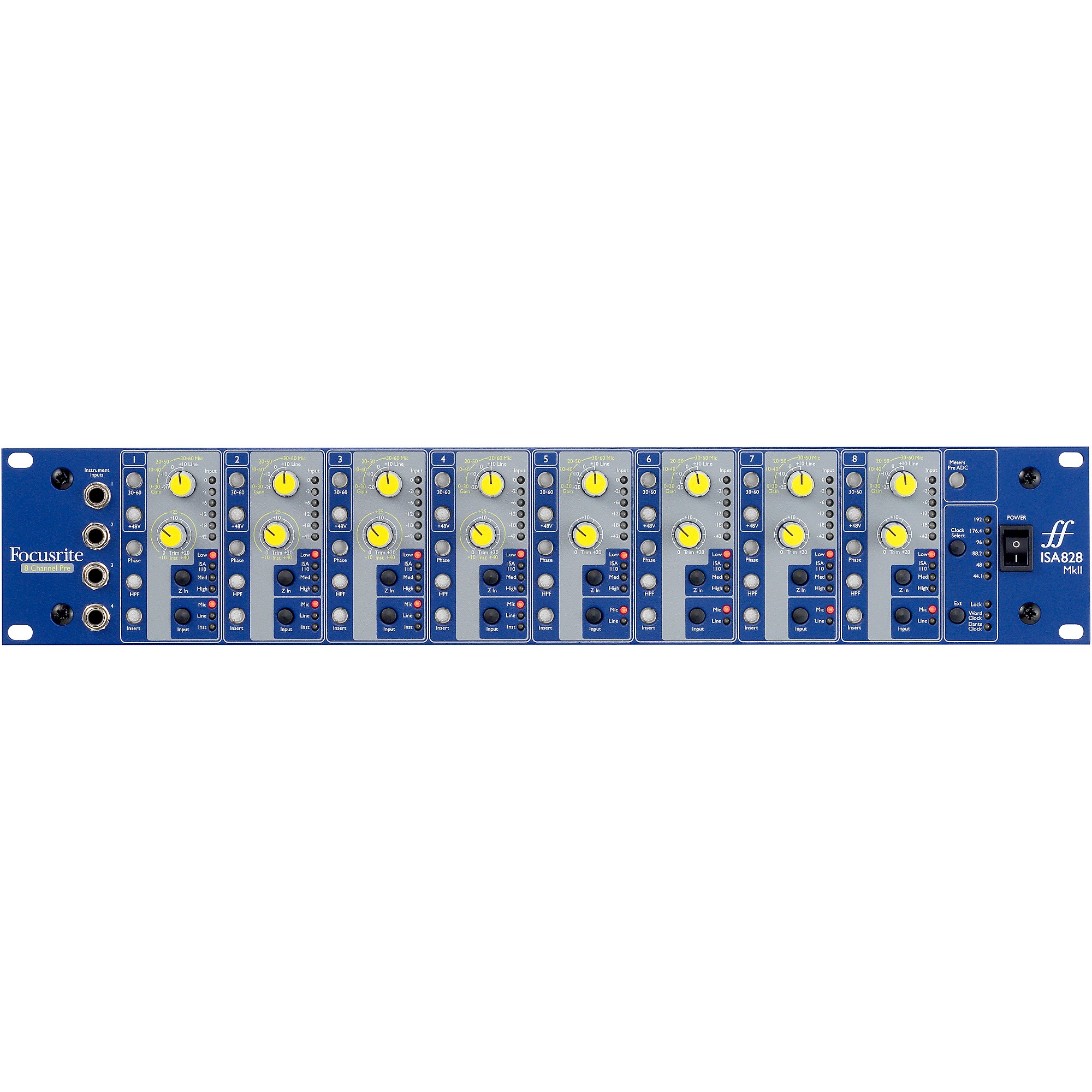 Focusrite ISA 828 MkII 8-Channel Mic Preamp/DI | Guitar Center