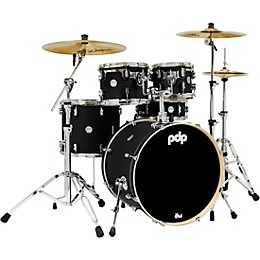 PDP by DW Concept Maple 5-Piece Shell Pack with Chrome Hardware Satin Black