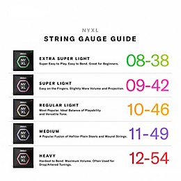 D'Addario NYXL1052 Light Top/Heavy Bottom Electric Guitar Strings 3-Pack Light/Heavy