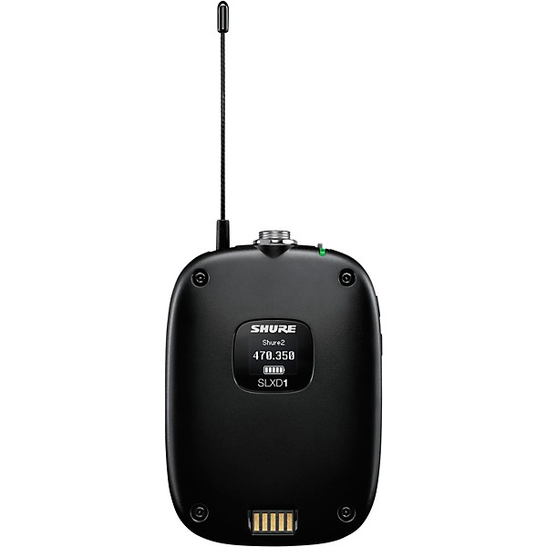 Shure SLXD14/DL4 Wireless System With SLXD1 Bodypack Transmitter, SLXD4 Receiver and DL4B Lavalier Microphone, Black Band J52