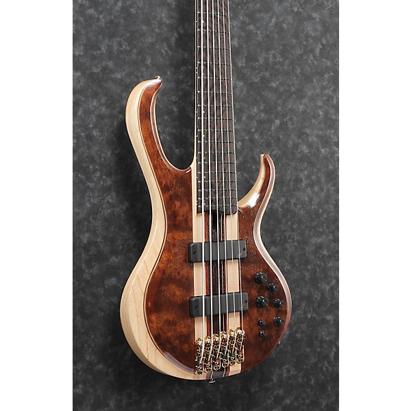 Ibanez Premium BTB1836 6-String Electric Bass Guitar Natural Shadow Low Gloss