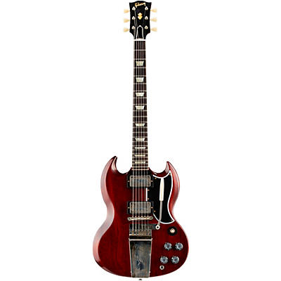 Gibson Custom Murphy Lab 1964 Sg Standard Reissue With Maestro Ultra Light Aged Electric Guitar Cherry Red for sale