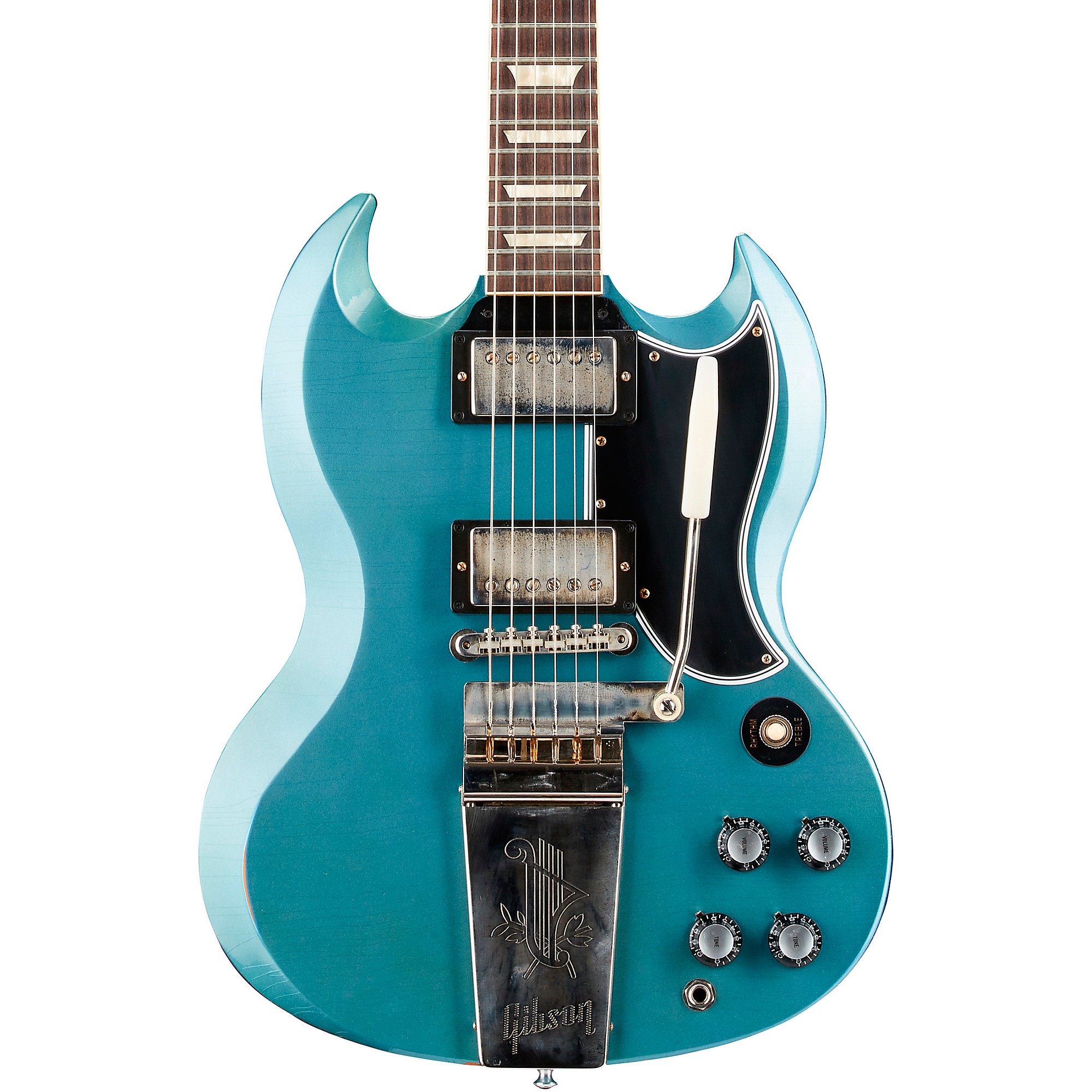 Gibson Custom Shop Murphy Lab 1964 SG Standard Reissue w  Maestro Vibrola Light Aged~Antique Pelham Blue~