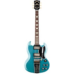 Gibson Custom Murphy Lab 1964 SG Standard Reissue With Maestro Vibrola Light Aged Electric Guitar Antique Pelham Blue