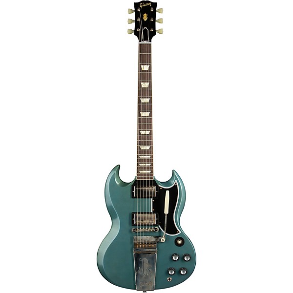 Gibson Custom Murphy Lab 1964 SG Standard Reissue With Maestro Vibrola Light Aged Electric Guitar Antique Pelham Blue