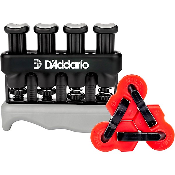 D'Addario Varigrip and FiddLink Bundle Hand Exerciser Combo Pack Black