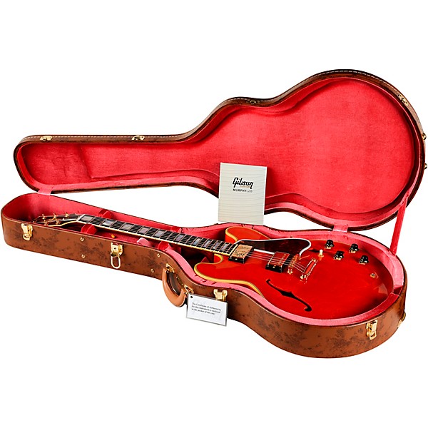 Gibson Custom Murphy Lab 1959 ES-355 Reissue Stop Bar Light Aged Semi-Hollow Electric Guitar Watermelon Red