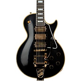 Gibson Custom Murphy Lab 1957 Les Paul Custom Reissue 3-Pickup Bigsby Light Aged Electric Guitar Ebony