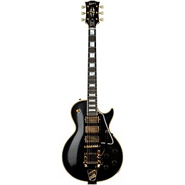 Gibson Custom Murphy Lab 1957 Les Paul Custom Reissue 3-Pickup Bigsby Light Aged Electric Guitar Ebony