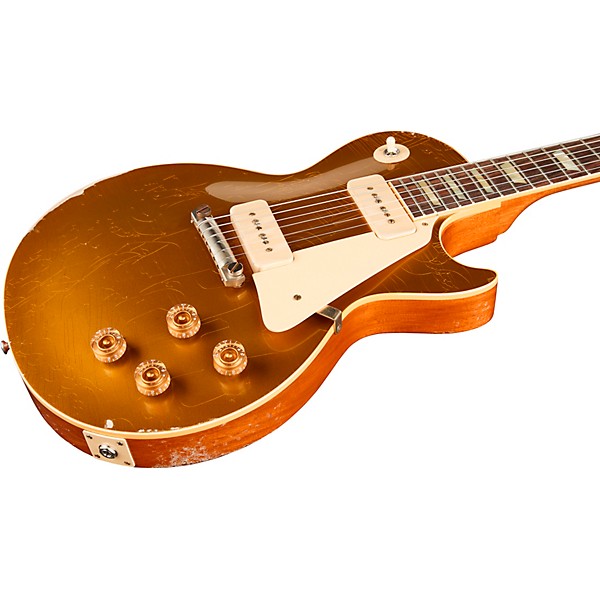 Gibson Custom Murphy Lab 1954 Les Paul Goldtop Reissue Heavy Aged Electric Guitar Double Gold