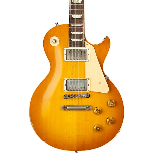 Gibson Custom Murphy Lab 1958 Les Paul Standard Reissue Heavy Aged Electric Guitar Lemon Burst