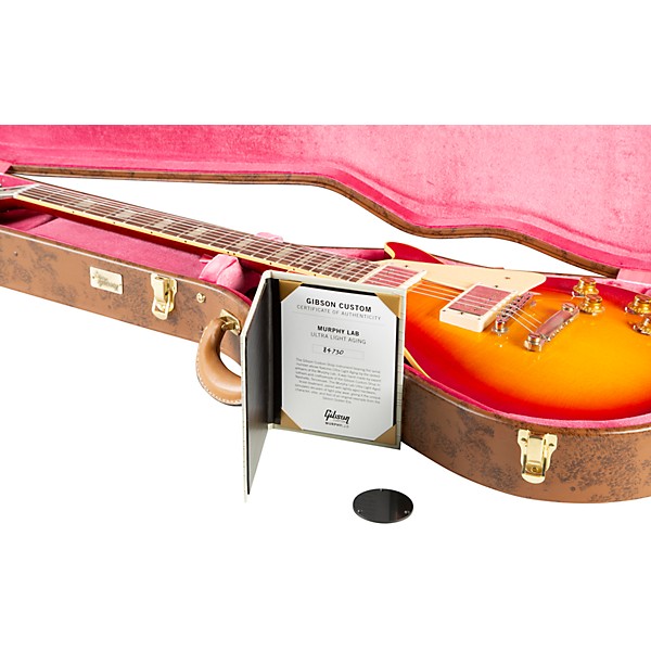 Gibson Custom Murphy Lab 1958 Les Paul Standard Reissue Ultra Light Aged Electric Guitar Washed Cherry Sunburst