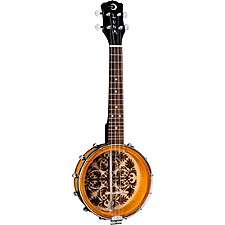 Luna Tribal Concert Acoustic-Electric Ukulele Satin Natural