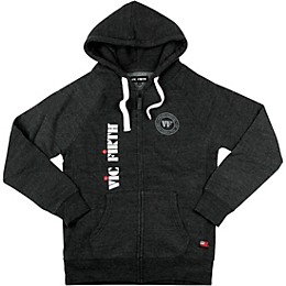 Vic Firth Zip Up Logo Hoodie X Large Charcoal
