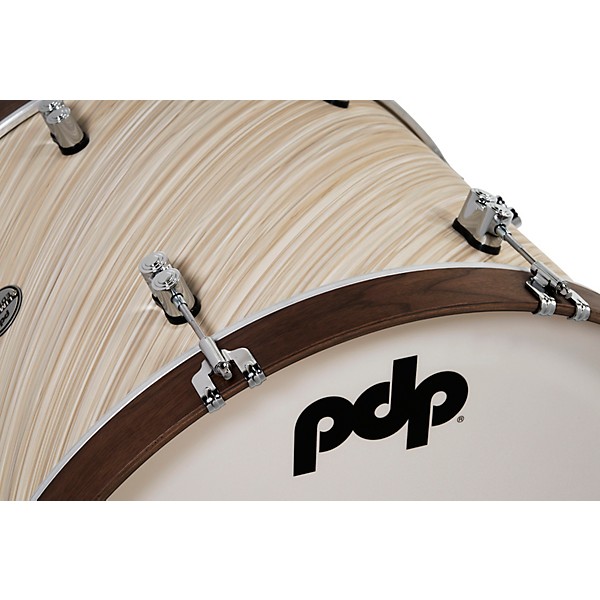 PDP by DW LTD Concept Maple 3-Piece Shell Pack With Walnut Hoops Twisted Ivory