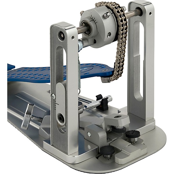 DW Colorboard Machined Chain Drive Double Bass Drum Pedal With Cobalt Footboard