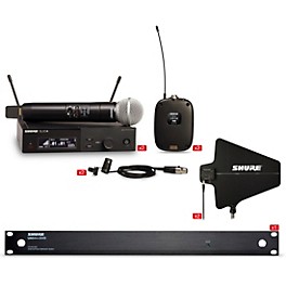 Shure SLX-D Quad Combo Bundle With... Shure SLX-D Quad Combo Bundle With 2 Handheld and 2 Combo Systems With Antenna Band G58