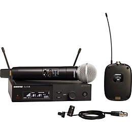Shure SLX-D Quad Combo Bundle With 2 Handheld and 2 Combo Systems With Antenna Band G58