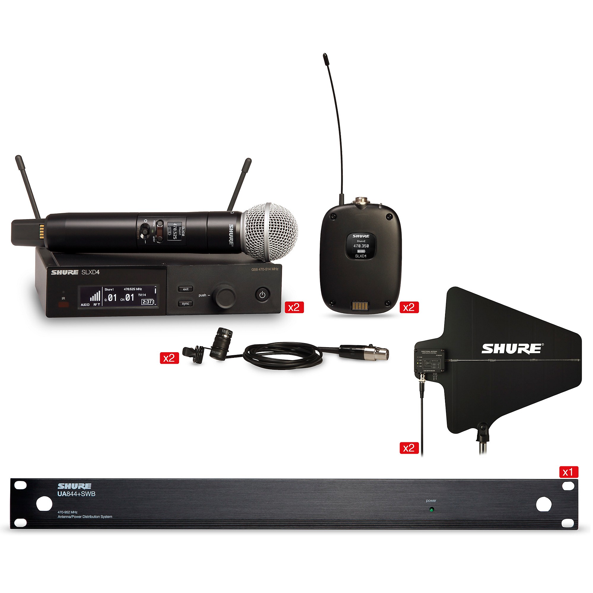 Rode Wireless GO II Wireless Microphone System Quad Low-profile Lavalier  Bundle