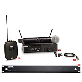 Shure SLXD 2 Handheld and 2 Lavalier Microphone W... Shure SLXD 2 Handheld and 2 Lavalier Microphone Wireless Bundle Band G58