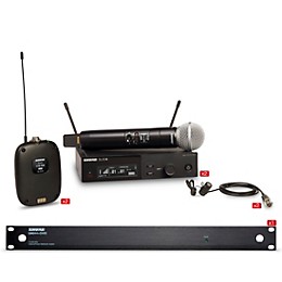 Shure SLXD 2 Handheld and 2 Lavalier Microphone Wireless Bundle Band H55