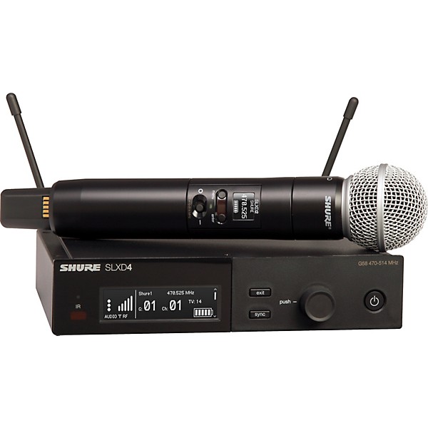 Shure SLXD 2 Handheld and 2 Lavalier Microphone Wireless Bundle Band J52