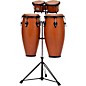 Pearl Primero Conga and Bongo Set With Stand in Mahogany Satin Stain thumbnail