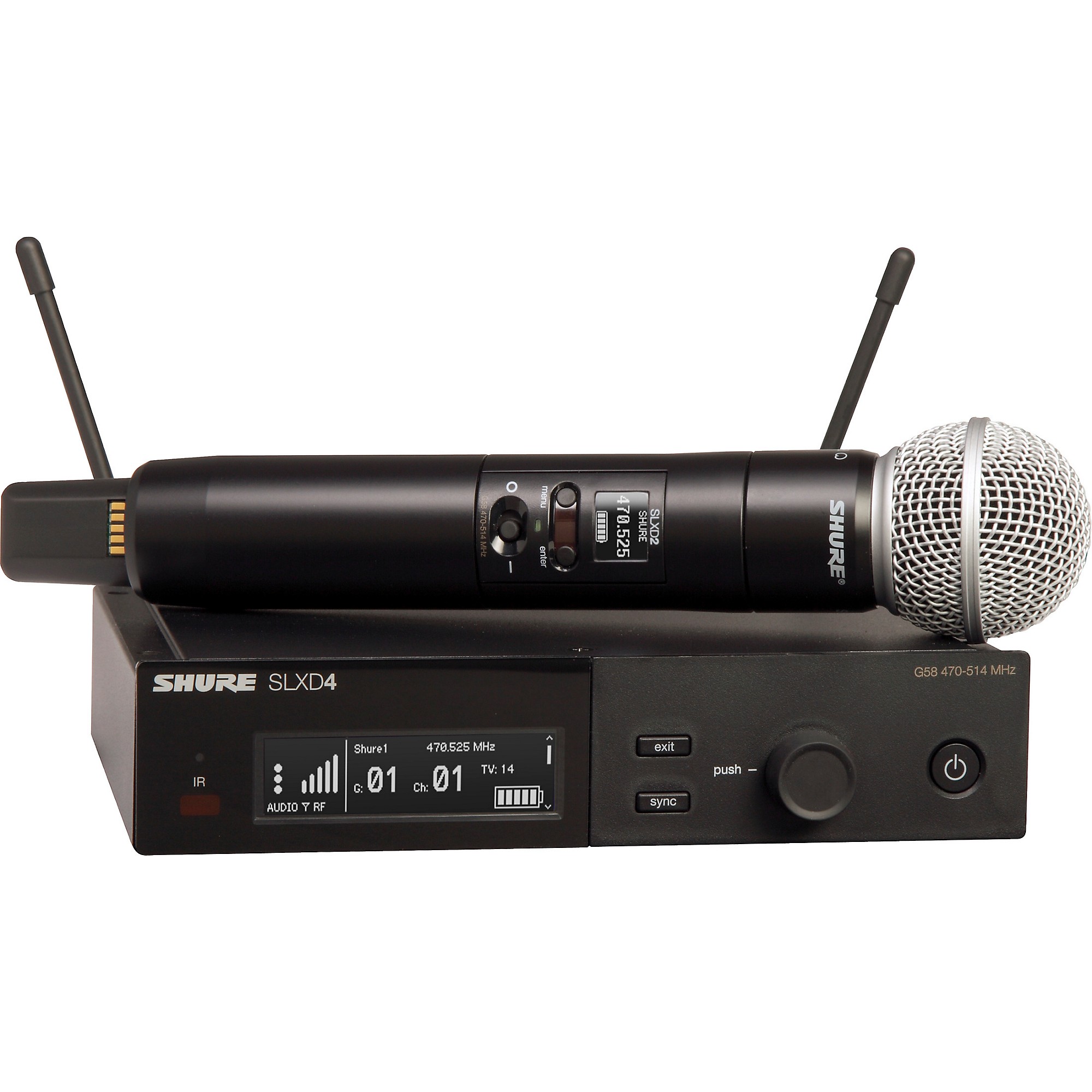 Shure SLXD 4 Handheld Wireless Microphone With Antenna Bundle Band