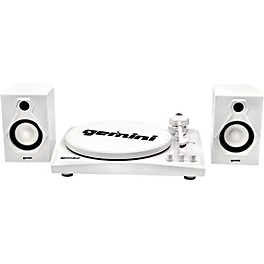 Open Box Gemini TT-900WW Vinyl Record Player Turntable With Bluetooth and Dual Stereo Speakers Level 1 White