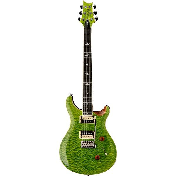 Open Box PRS SE Custom 24 Quilted Carved Top With Ebony Fingerboard Electric Guitar Level 2 Eriza Verde 197881132446
