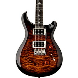 Open Box PRS SE Custom 24 Quilted Carved Top With Ebony Fingerboard Electric Guitar Level 2 Black Gold Sunburst 197881110130