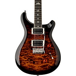 PRS SE Custom 24 Quilted Ca... PRS SE Custom 24 Quilted Carved Top With Ebony Fingerboard Electric Guitar Black Gold Sunburst