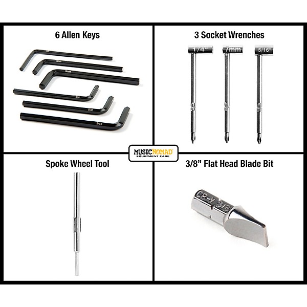 Open Box Music Nomad Premium Guitar Tech Truss Rod Wrench Set Level 1